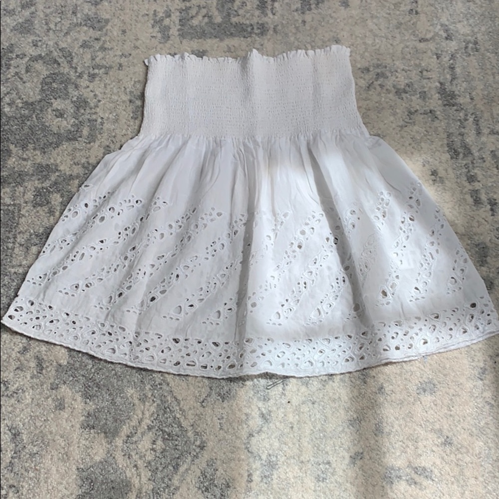 BCBG eyelet tube top - white - size SMALL